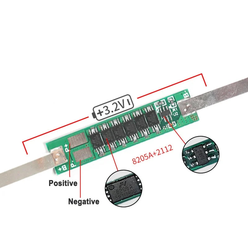 1S 3.7V 9A 6MOS BMS Li-ion 18650 Battery Protection Board