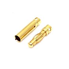 4mm Gold Connectors Male/Female Pair-1 Pairs