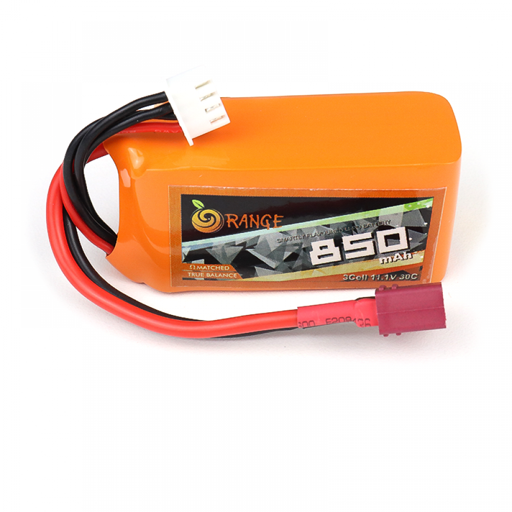 LIPO 11.1V 850MAH 3S 30C ORANGE BATTERY