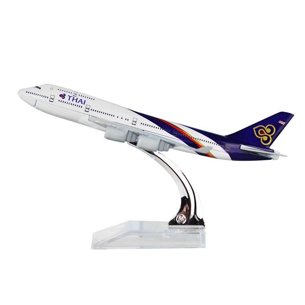 AIRPLANE DIECAST METAL  THAI B747 16CM MODEL