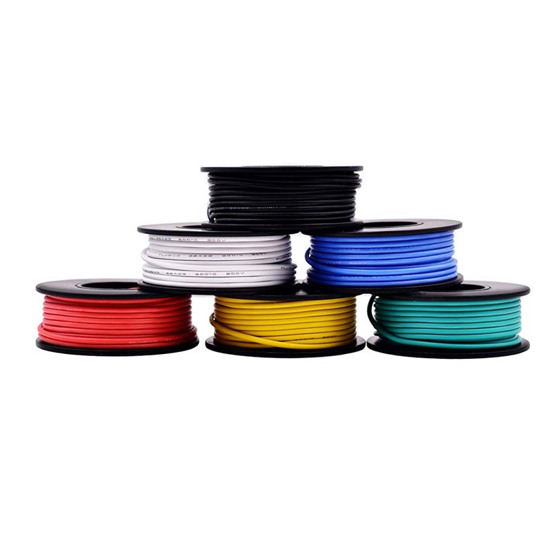 Plusio 20AWG Hook Up Kit-600V Pre-Timed Standard Silicon Wire Of 6 Colours X 7M