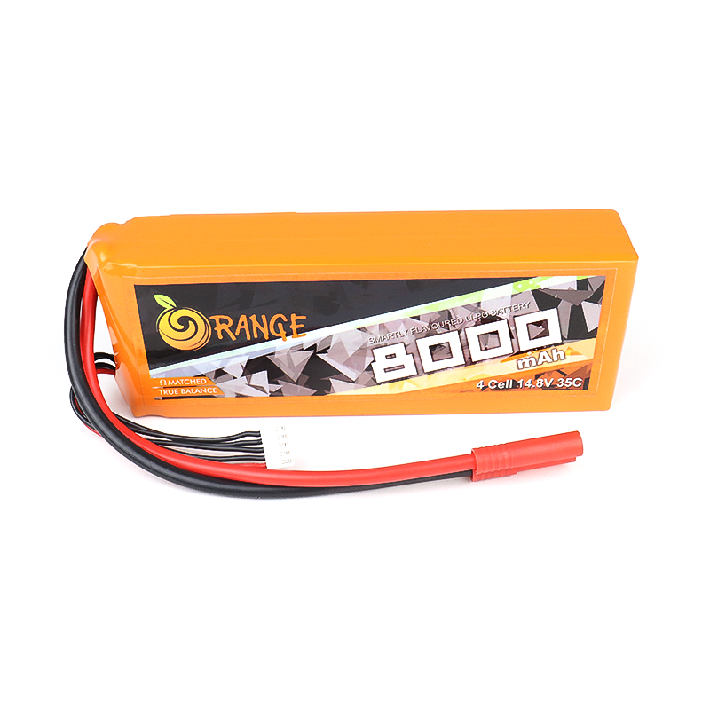 ORANGE 8000 mAh 4S 35C (14.8V) LITHIUM POLYMER BATTERY PACK (LiPO)