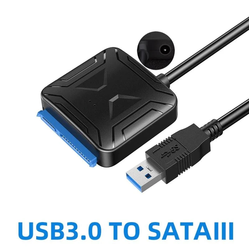 SATA3.0 to USB3.0, External Hard Disk Data, Cable With 3.5-inch Easy Drive Wire with DC Port