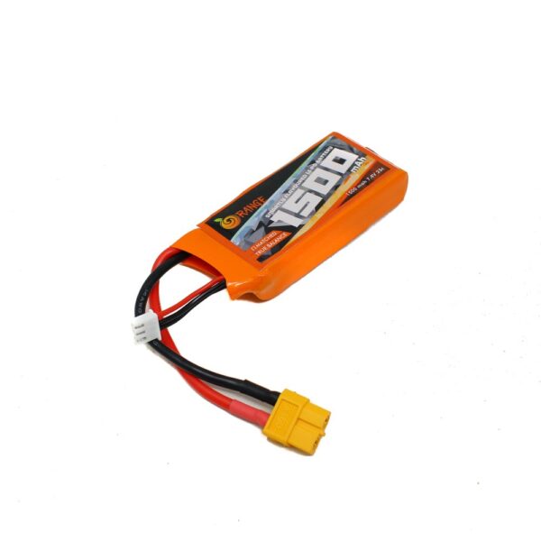 LIPO 7.4V 2S 1500MAH  25C ORANGE BATTERY PACK