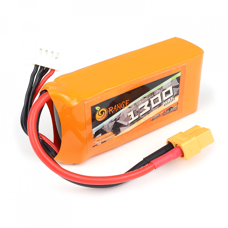 ORANGE 1300mAh 3S 40C (11.1 v) Lithium Polymer Battery Pack (LiPo)