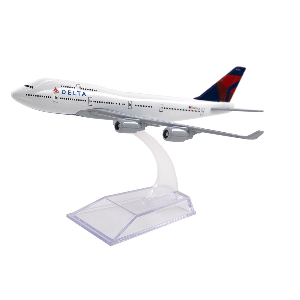 Aiplane Diecast Delta B747 16Cm