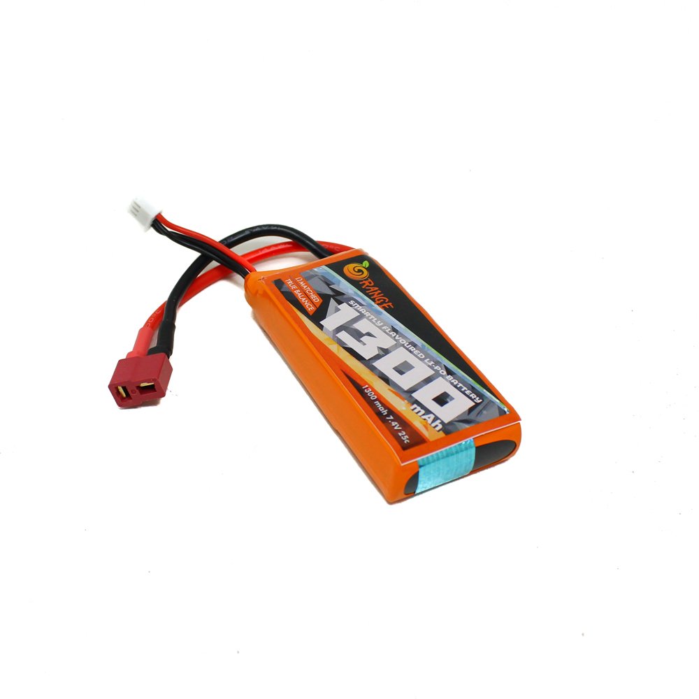 Orange 1300mAh 2S 25C/50C (7.4V) Lithium Polymer Battery Pack