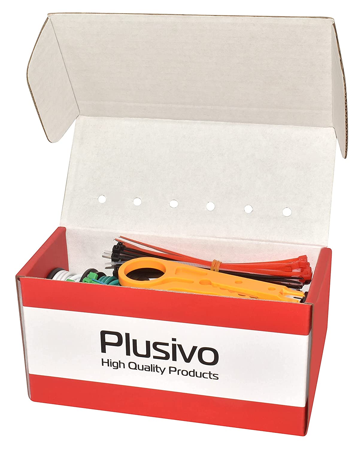 Plusivo 18AWG Hook up Wire Kit – 600V Pre-Tinned Solid Core Wire
