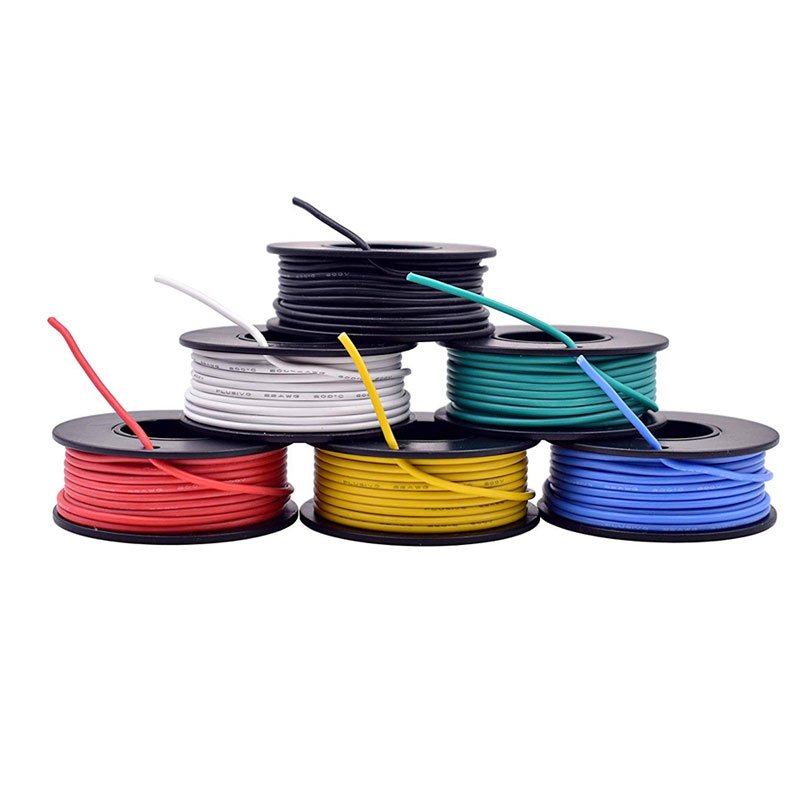 Plusio 20AWG Hook Up Kit-600V Pre-Timed Standard Silicon Wire Of 6 Colours X 7M