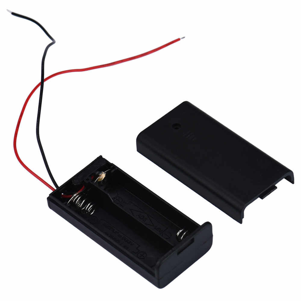 2 x 1.5V AA battery holder with cover and On/Off Switch