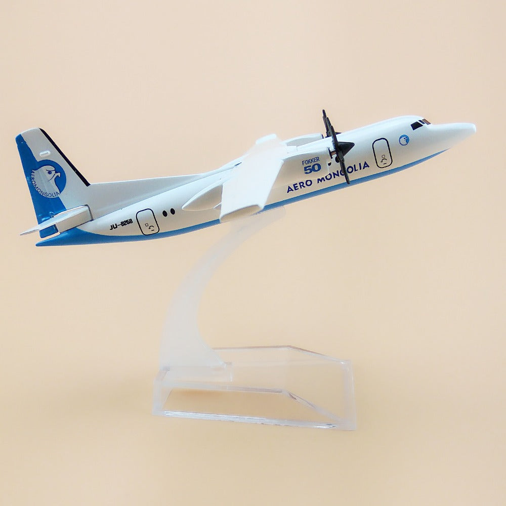 Airplane Diecast Mangolia Fokker 50 16Cm