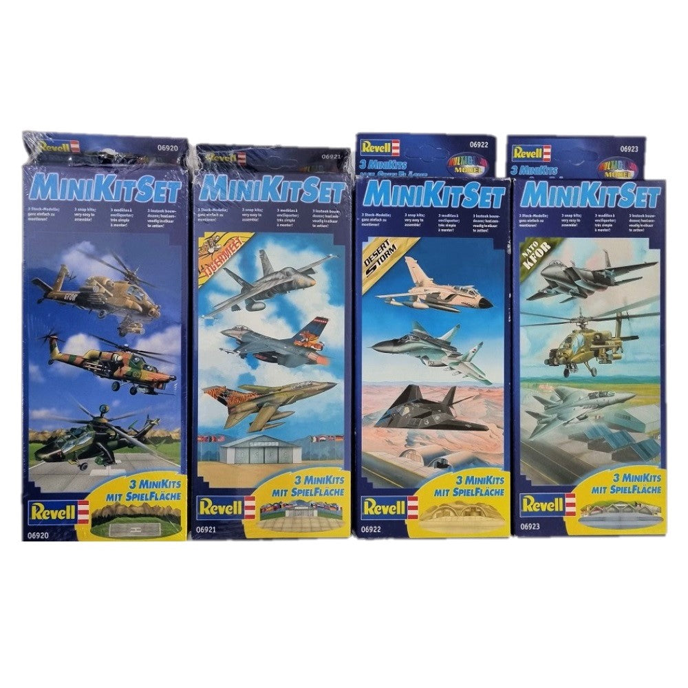 Revell Minikit Set of 3 Fighter Aircraft x 4 kits 06920, 06921, 06922, 06923 (1:225 Scale)