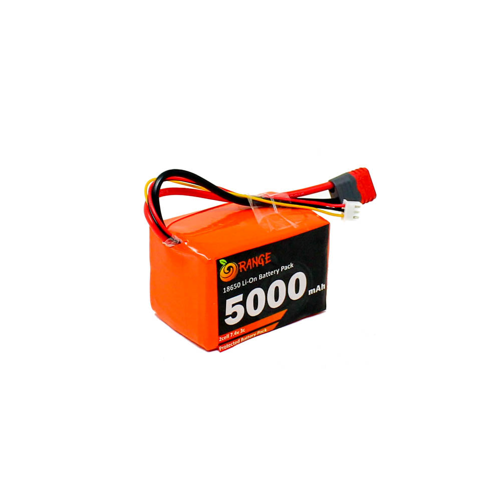 Orange 18650 Li-ion 5000mAh-2s-7.4v-3c 2S2P