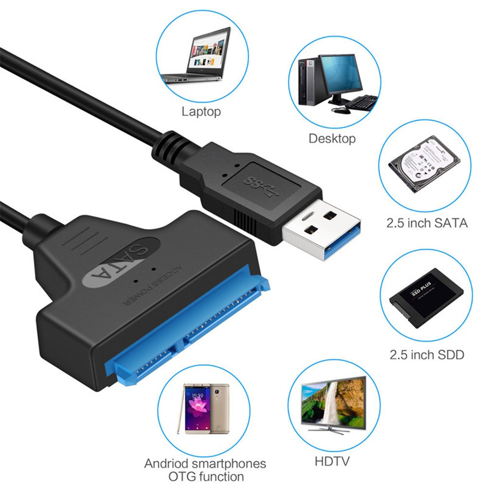 SATA3.0 to USB3.0, External Hard Disk Data, Cable :Line 45CM Long