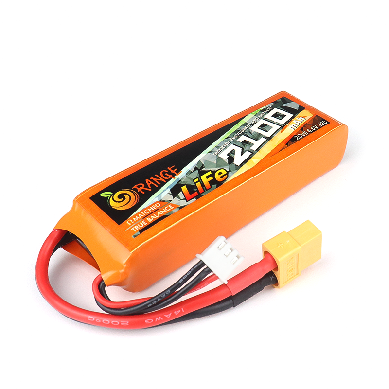 ORANGE Li-Fe 2100mAh 2S 30C/60C LITHIUM IRON PHOSPHATE BATTERY PACK (LiFePO4)