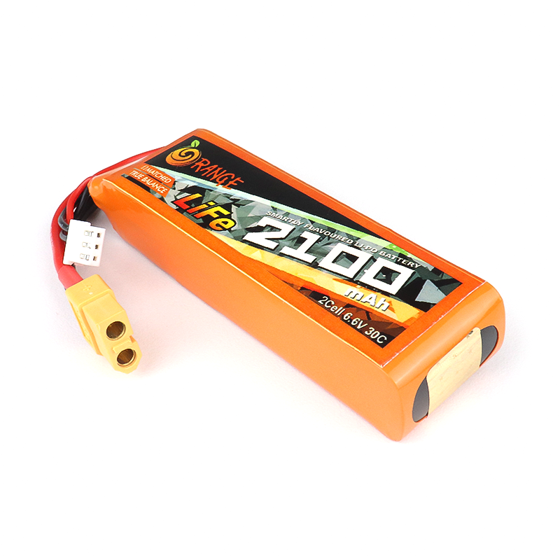 ORANGE Li-Fe 2100mAh 2S 30C/60C LITHIUM IRON PHOSPHATE BATTERY PACK (LiFePO4)