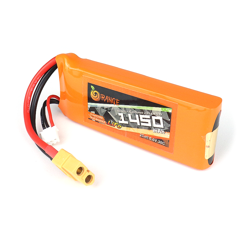 ORANGE Li-Fe 1450mAh 2S 30C/60C LITHIUM IRON PHOSPHATE BATTERY PACK (LiFePO4)