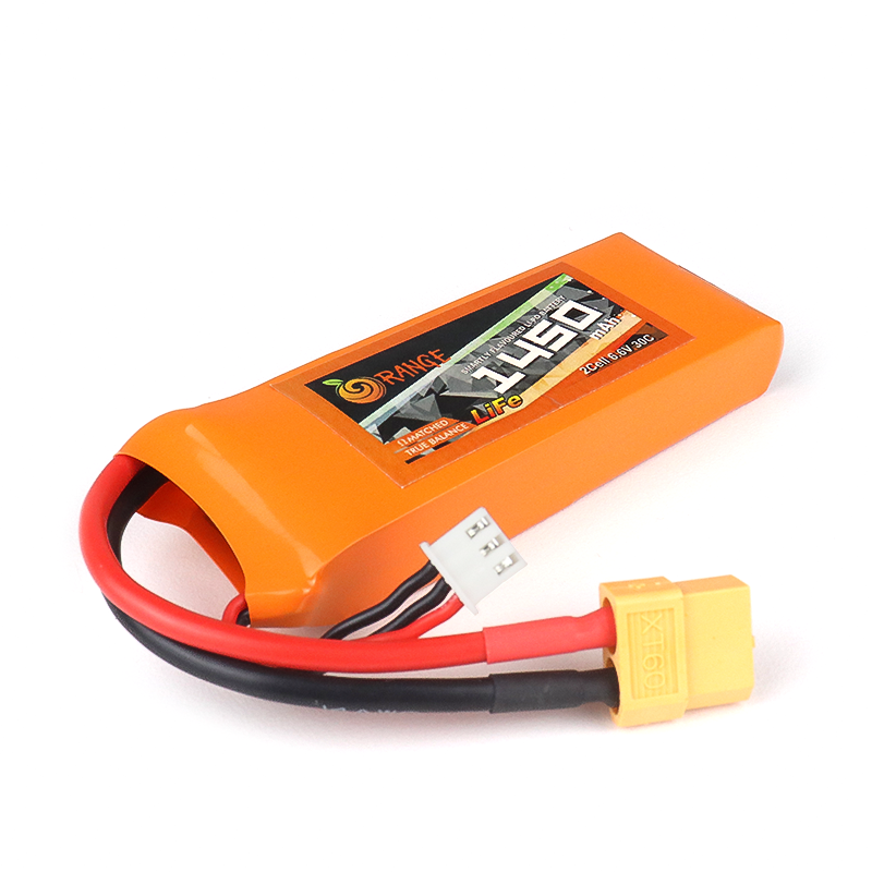 ORANGE Li-Fe 1450mAh 2S 30C/60C LITHIUM IRON PHOSPHATE BATTERY PACK (LiFePO4)