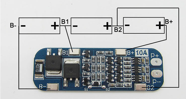 3S 10A 12V 18650 Lithium Battery Charger Board Protection Module