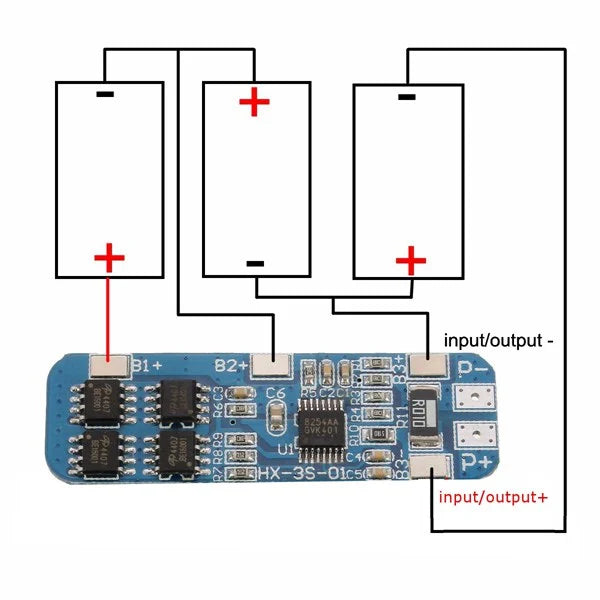 3S 11.1V 10A 18650 Lithium Battery Overcharge And Over-current Protection board-Good Quality